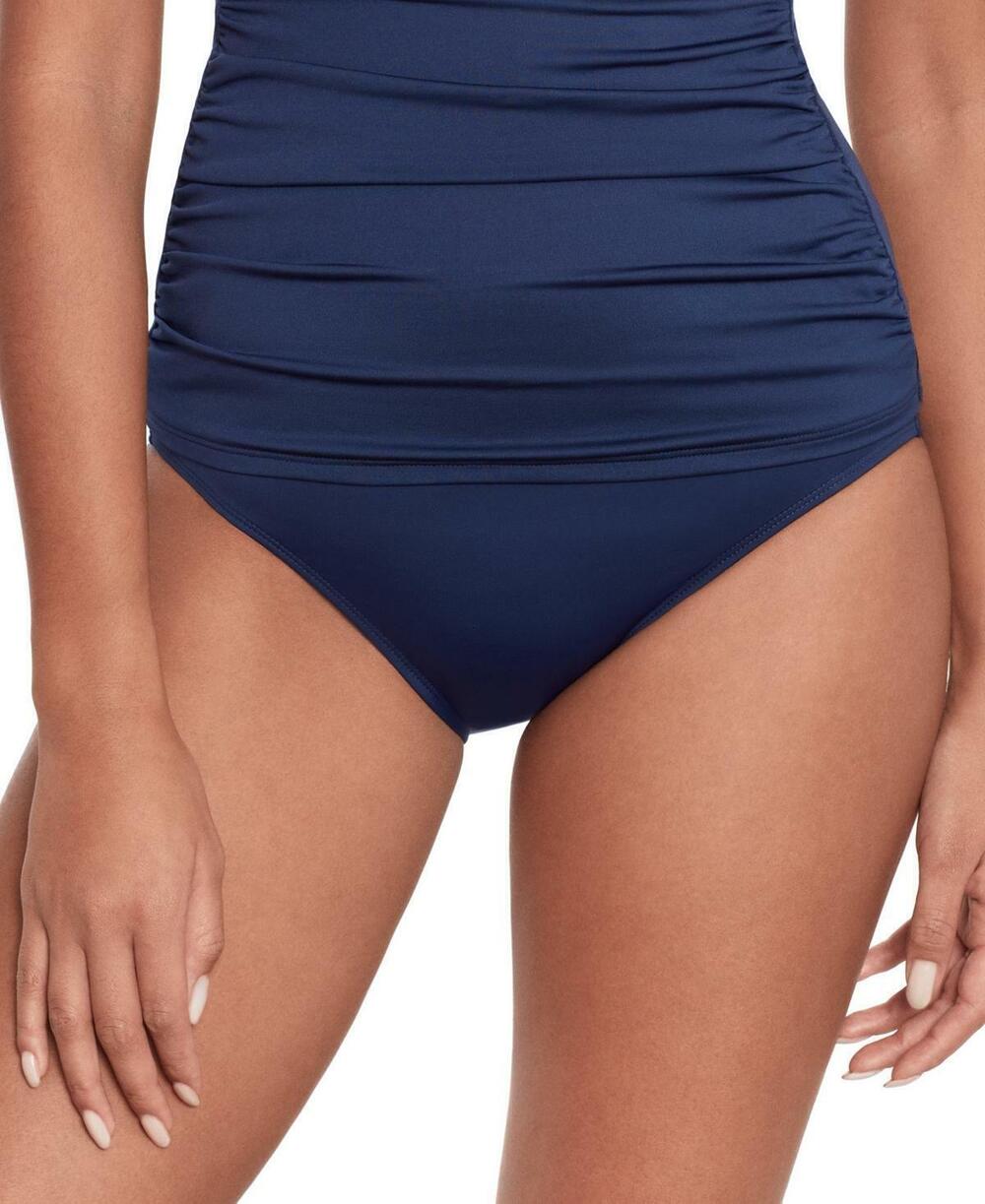 Lauren Ralph Beach Club Hipster Bikini Bottoms Dark Navy NWT 14